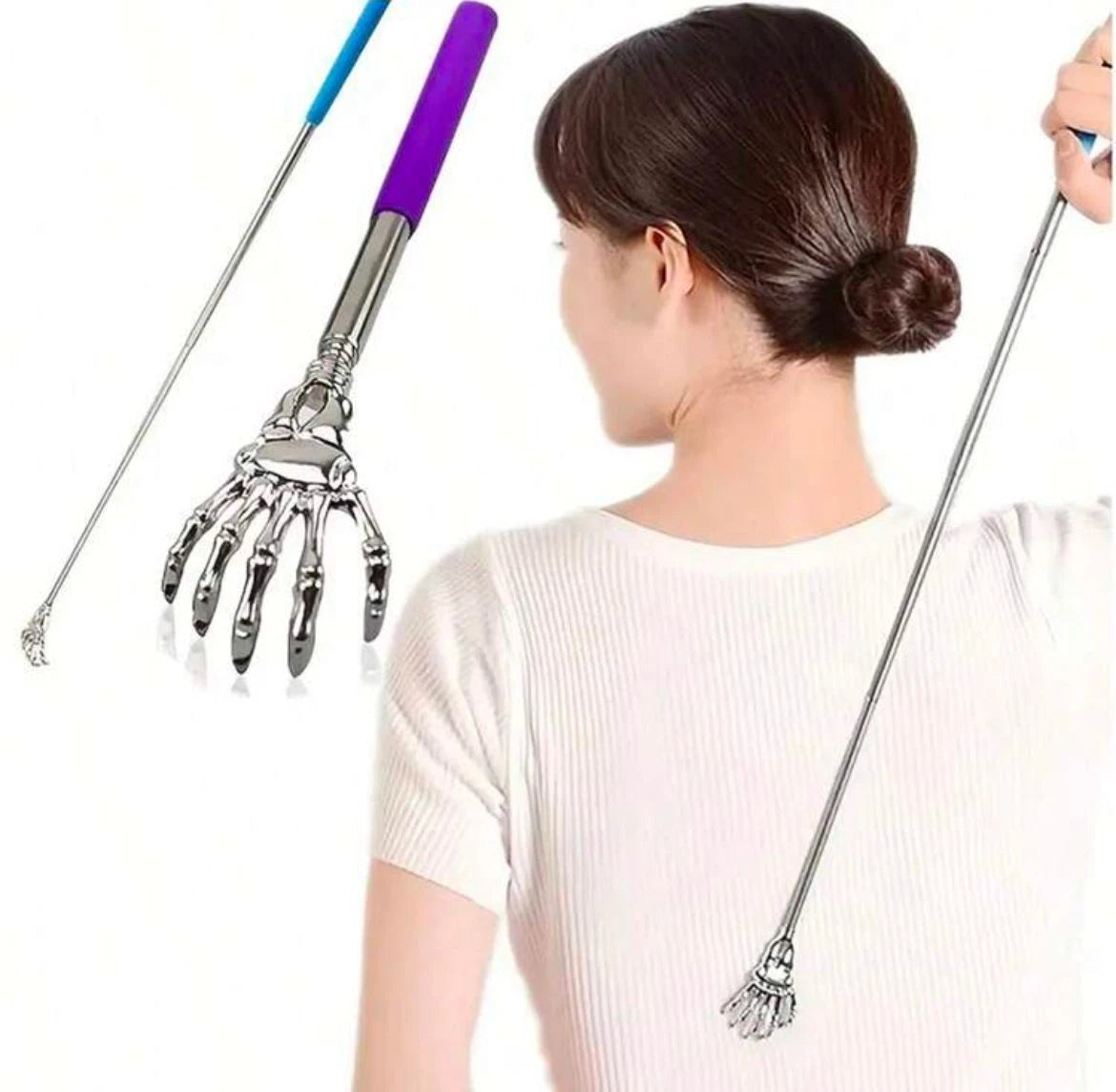 BEAR CLAW / RAKE BACK SCRATCHER Metal Extending Massager Telescopic Portable UK