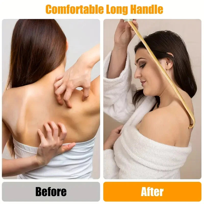 1/2PCS Bamboo Back Scratcher With Long Handle 18.3" Back Scratcher for Friends