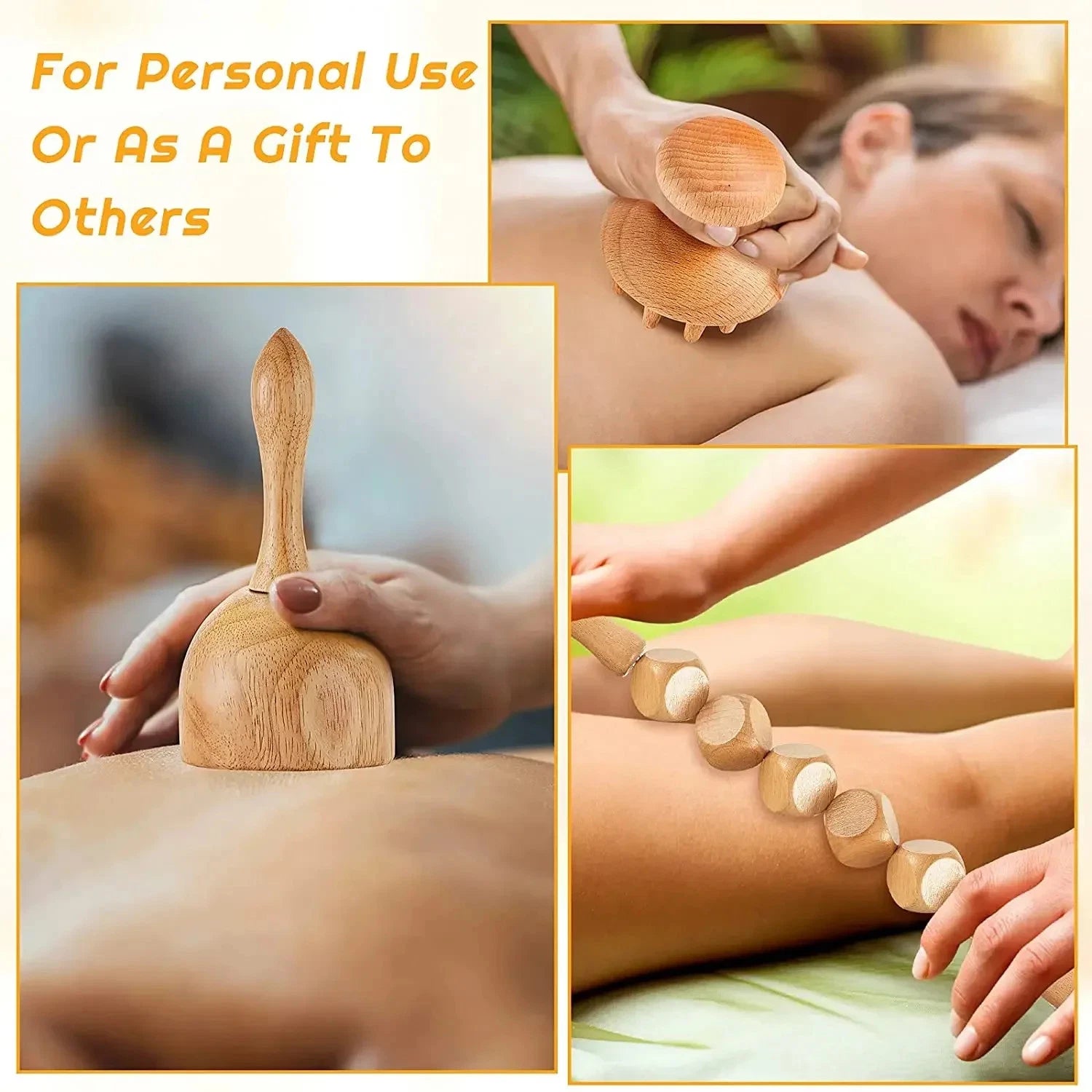 Wooden Massage Tools Anti Cellulite Body Shaping  for Beauty Sore Muscle Relief