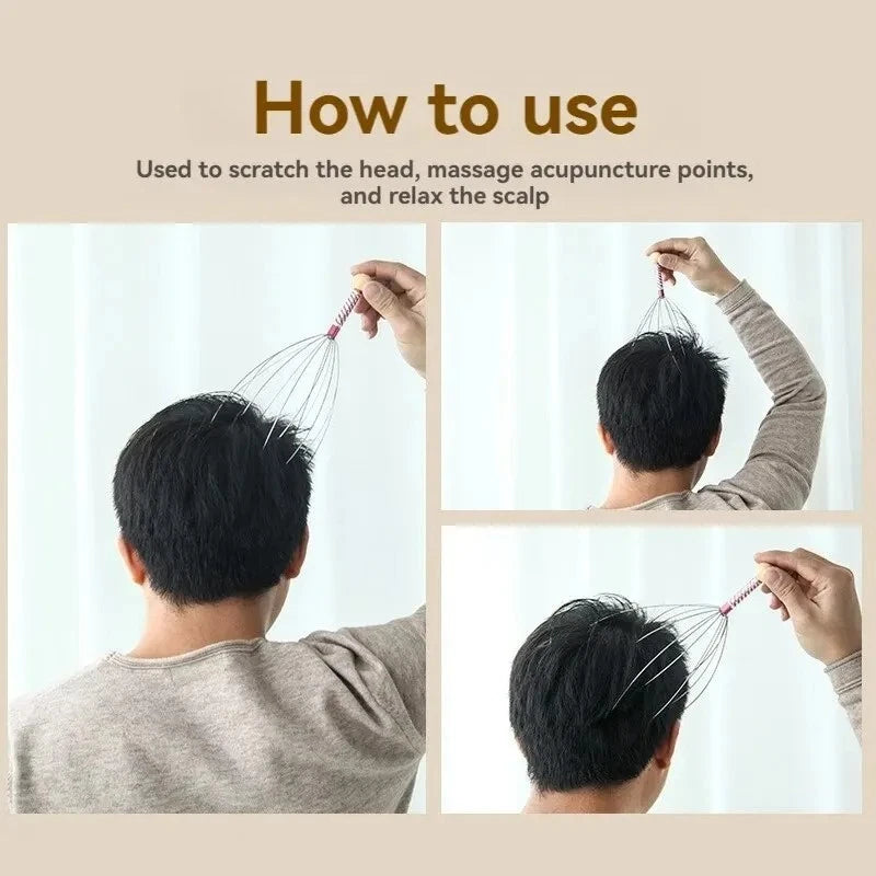 New Octopus Head Massager – Scalp Scratcher & Itch Reliever Fast Shipping