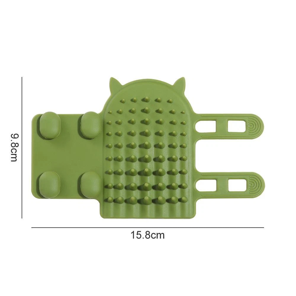 Silicone Cat Scratching Rubbing Brush Cat Scratcher Massager  Grooming Table