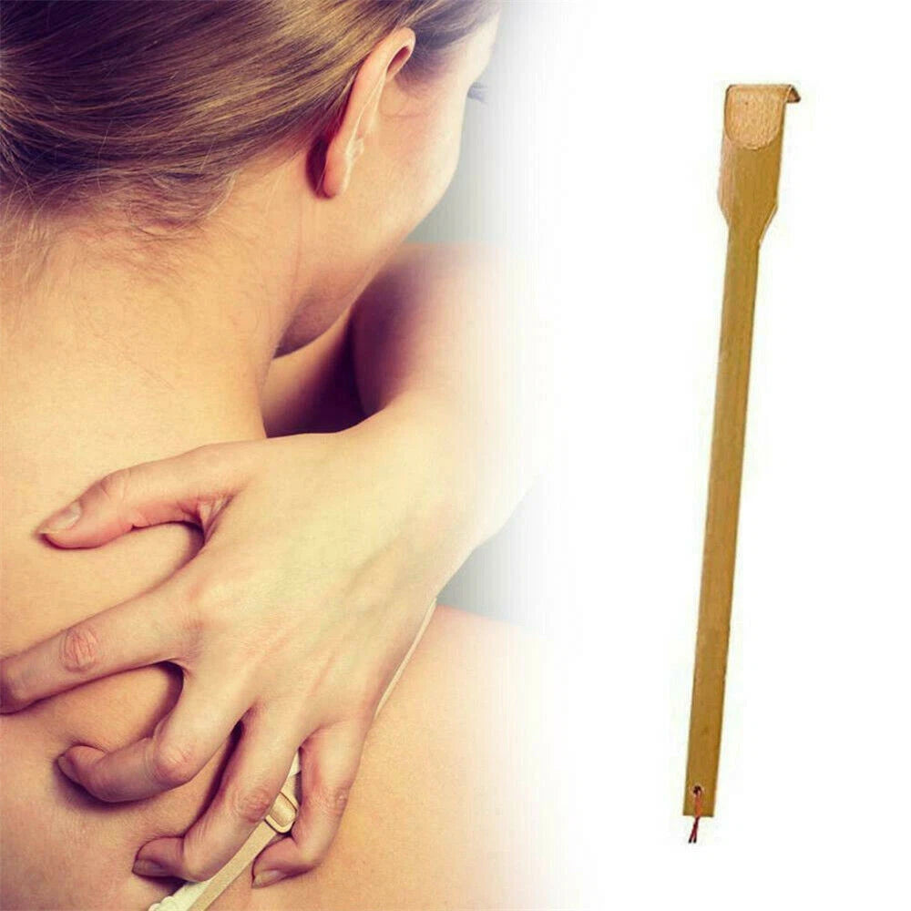 1-5X Bamboo Massager Back Scratcher Wooden Body Stick Roller Itch Rela UK