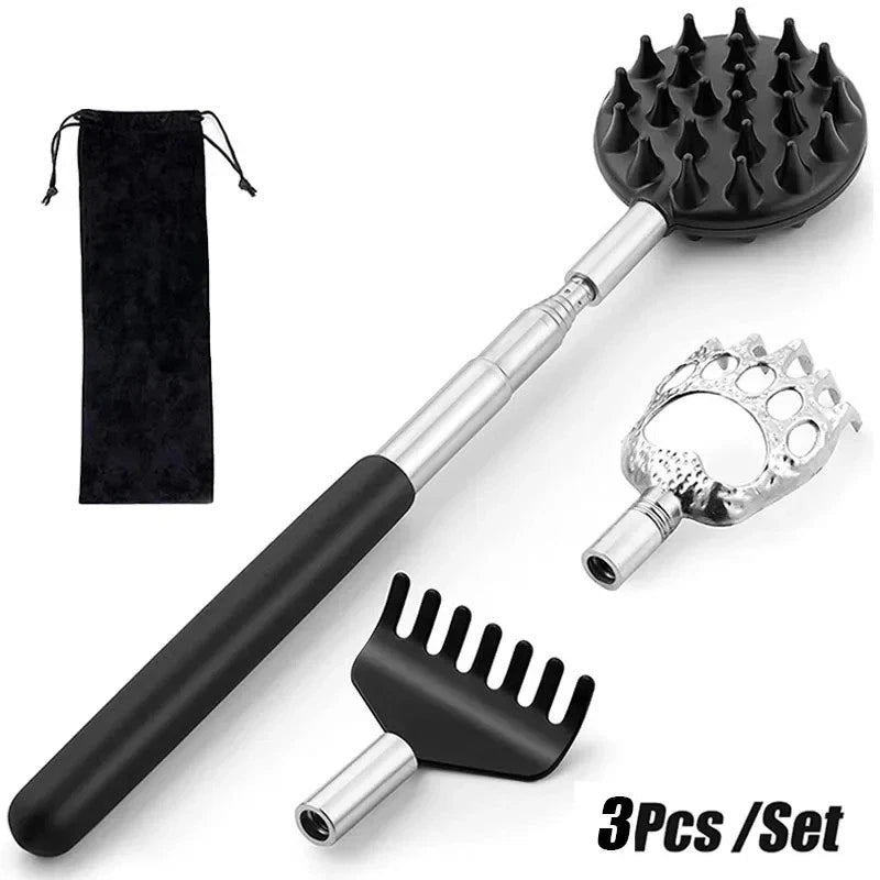 3 PCS Back Scratcher Long Reach Pick Itch Relief Tool Portable