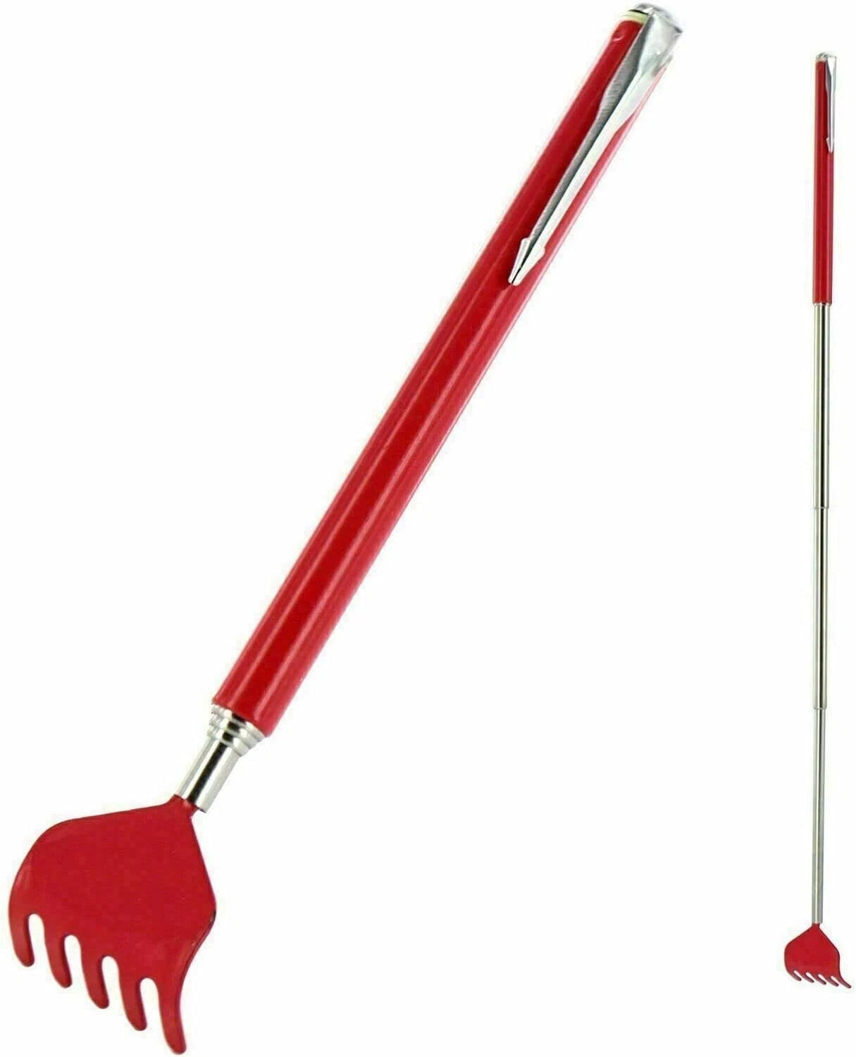 36cm Portable Extendable Back Scratcher with Handy Pen Style Pocket Clip Adults