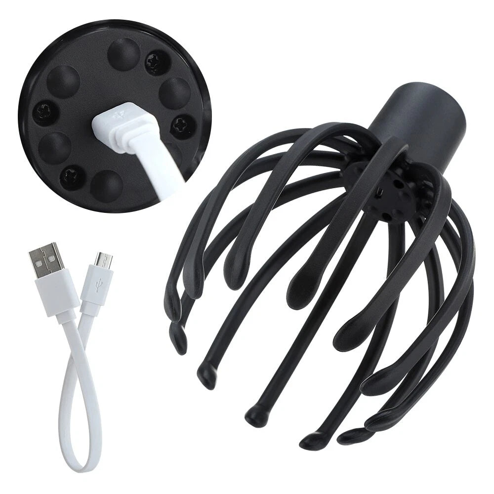 Electric Octopus Claw Scalp Massager Stress Relief Therapeutic Head Scratcher