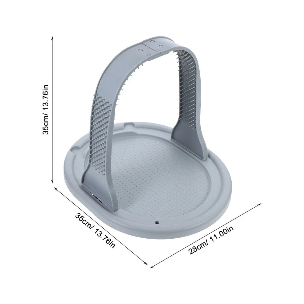 Arched Wool Rubbing Device Cat Self Grooming Massager for Indoor Cats