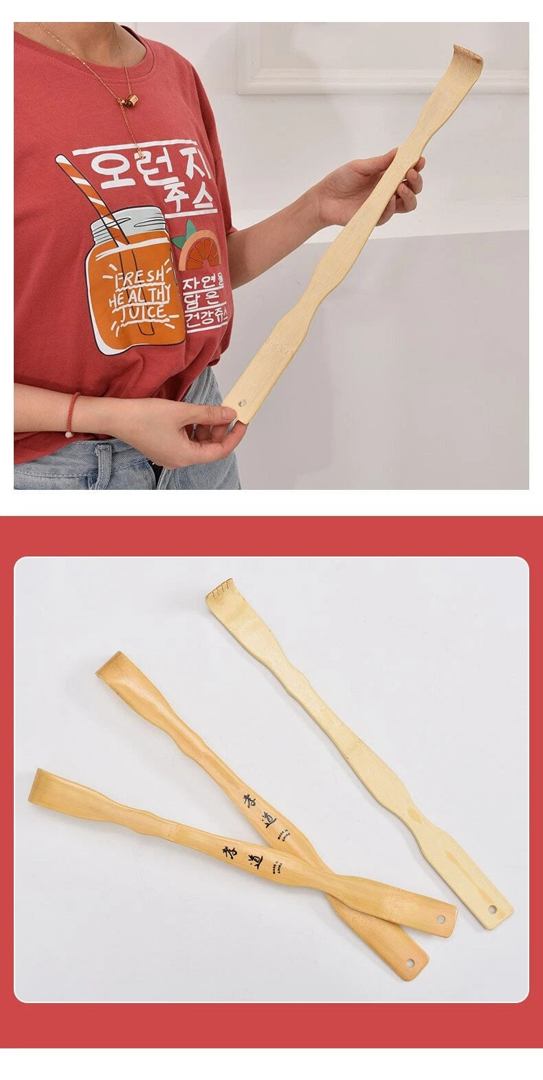 Bamboo Scratcher Back Scraper Lightweight Back Scratcher Massage Relaxation Tool