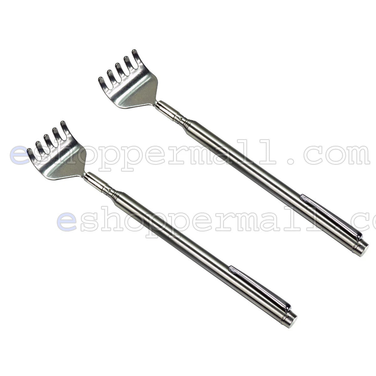 Back Scratcher Extendable Metal Telescopic  Massager Extends 20", Silver