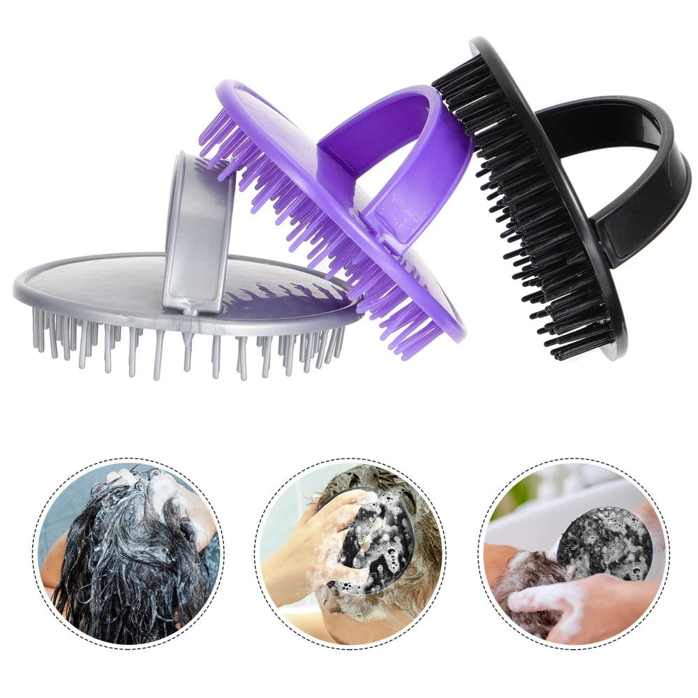2 Pieces Shampoo Brush Hair Massager Scalp Washing Gloves Scratcher