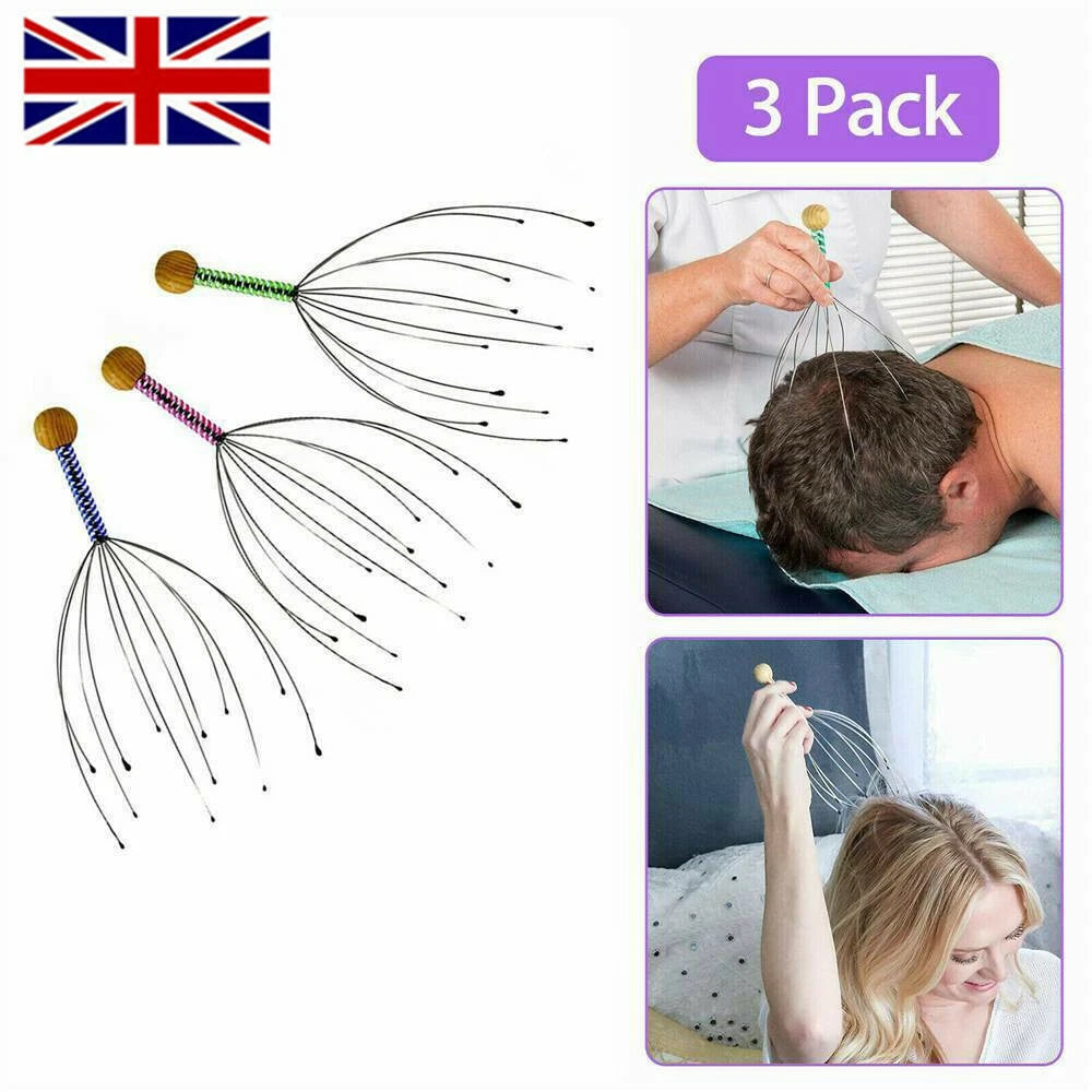 1-3pcs Head Curler Head Massager Wellness Massage Spider Head Massage Device-