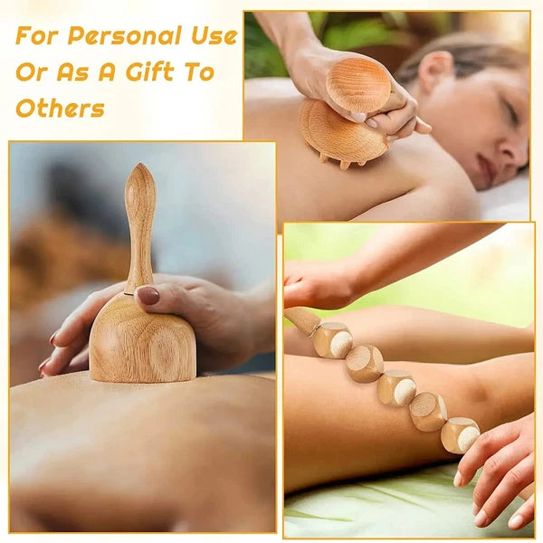 Wooden Massage Tools Anti Cellulite Body Shaping  for Beauty Sore Muscle Relief