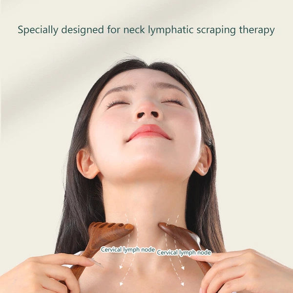 1PC Natural Golden Sandalwood Five-Claw Scalp Massager Gua Sha Tool Scratcher