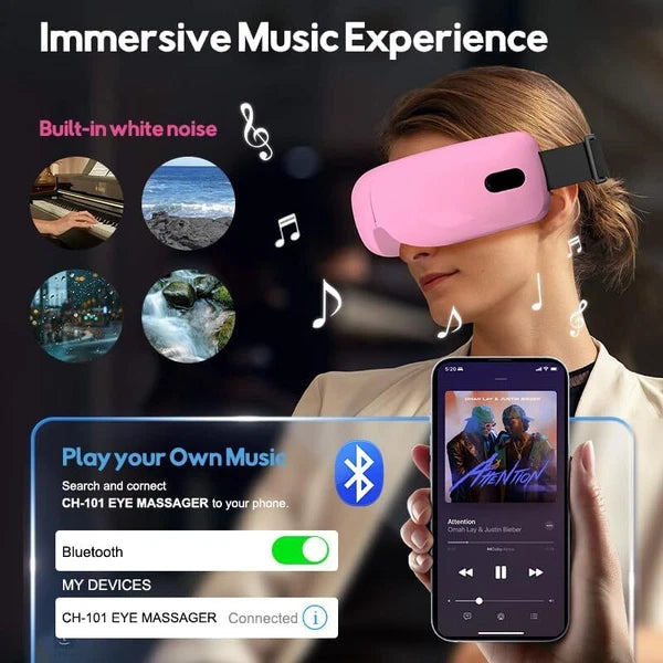 Eye Massager with Heat and Air Compression, Gift for Mon,Eye and Temple Massage