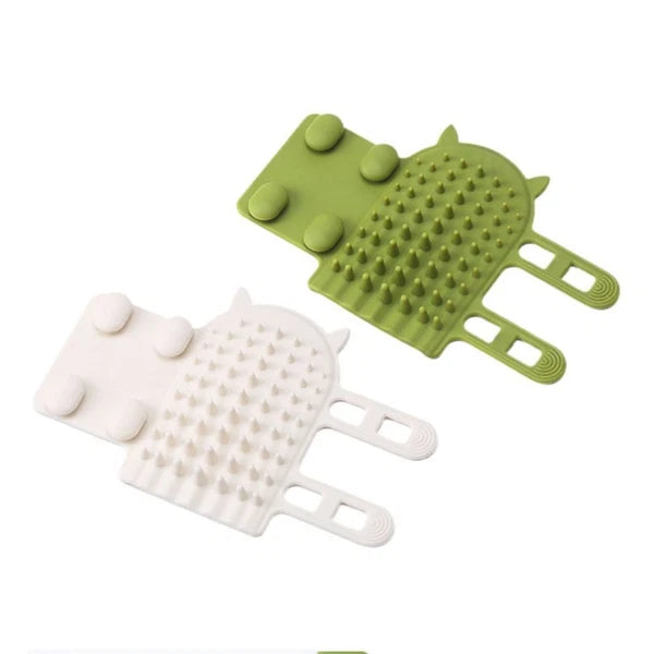 Silicone Cat Scratching Rubbing Brush Cat Scratcher Massager  Grooming Table