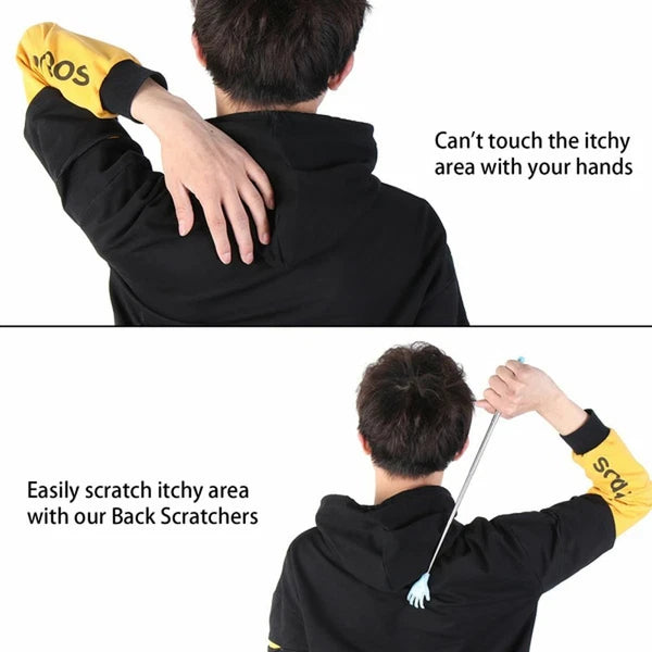 Backscratcher Finger-Like Extendable Massage Stick Telescoping Back Scratcher