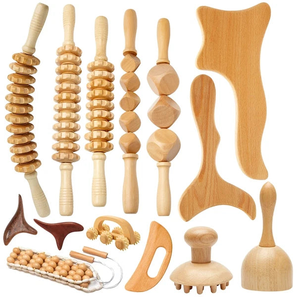 Wooden Massage Tools Anti Cellulite Body Shaping  for Beauty Sore Muscle Relief