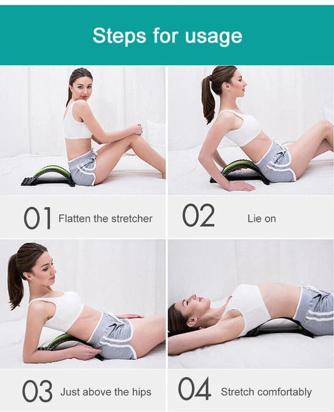 2PCS Back Stretcher for Lower Back Pain Relief Adjustable 3 Level Back Lumbar