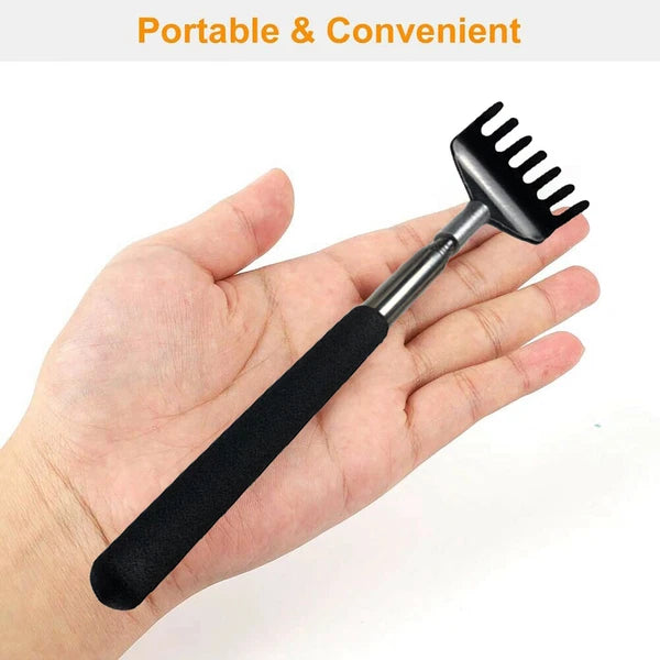 Portable Extended Back Scraper Stainless Steel Telescopic Back Scraper Tickle#
