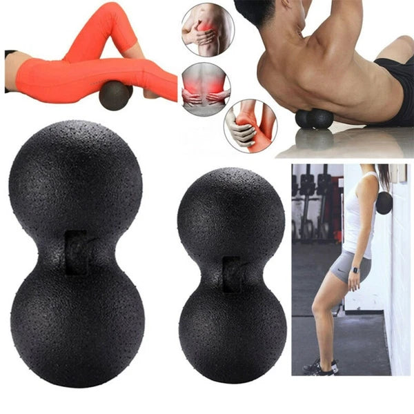 2x Peanut Massage Ball Yoga Muscle Roller Physical Therapy Balls Spine Massager