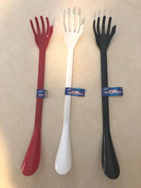 (1) 20" BACK SCRATCHER SHOE HORN COMBO - EXTRA LONG STURDY Plastic Horns Inch