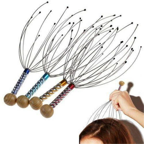 1-3pcs Head Curler Head Massager Wellness Massage Spider Head Massage Device..-