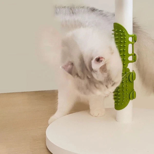 Silicone Cat Scratching Rubbing Brush Cat Scratcher Massager  Grooming Table