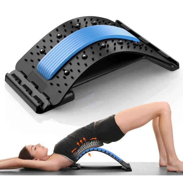 Back Stretcher Lumbar Support Spinal Pain Relief Massager Posture Corrector UK