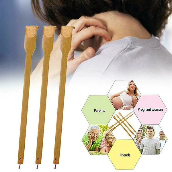 1-5pcs 42cm Bamboo Massager Back Scratcher Wooden Back Scratcher Massager-