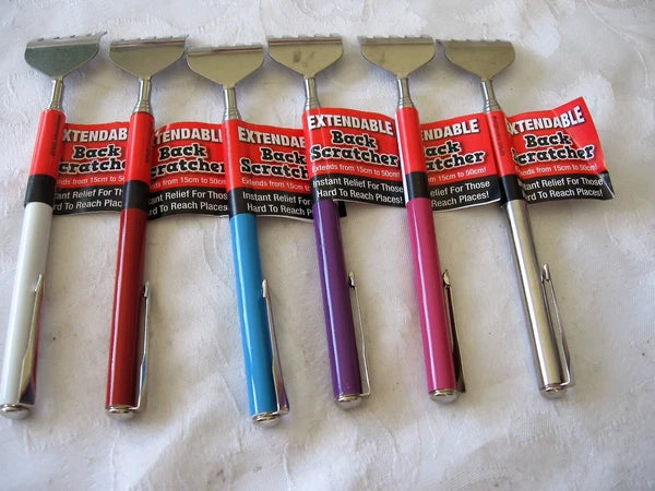 Telescopic Extendable Back Scratcher Massage Claw Metal Pen Clip Pocket Handbag