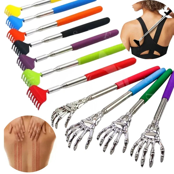 BEAR CLAW RAKE BACK SCRATCHER Metal Extending Massager Telescopic Portable UK
