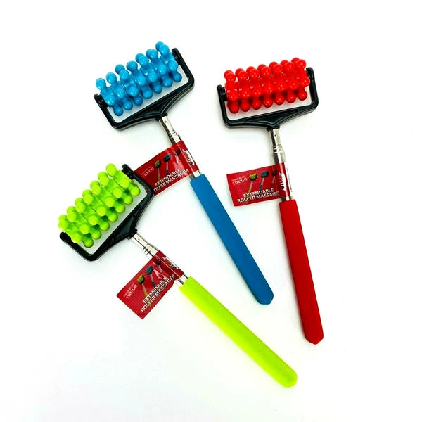 Hand Held Extendable Roller Massager 23" Body and Back Scratcher Select Colors