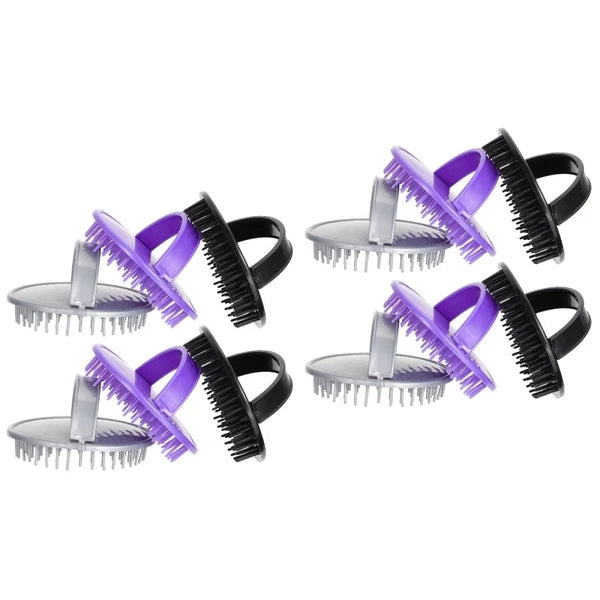 2 Pieces Shampoo Brush Hair Massager Scalp Washing Gloves Scratcher