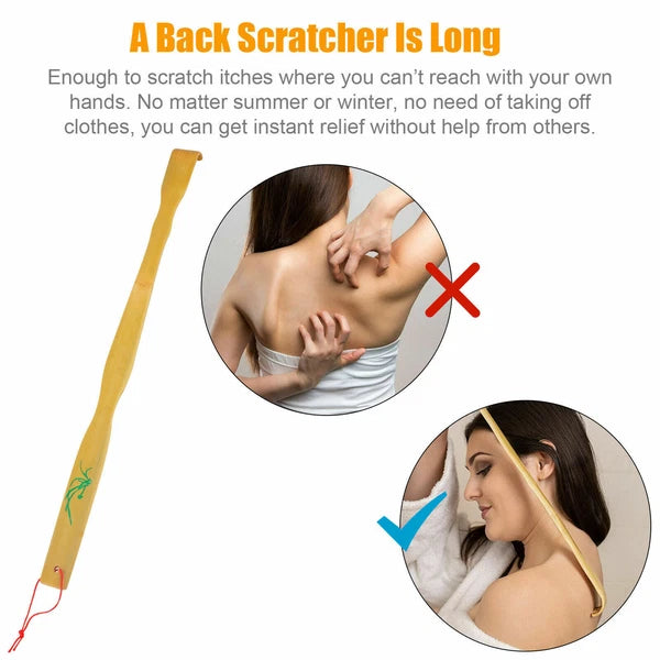 5Pcs Natural Bamboo Back Scratcher Long Reach Pick Itch Relief Tool Portable UK