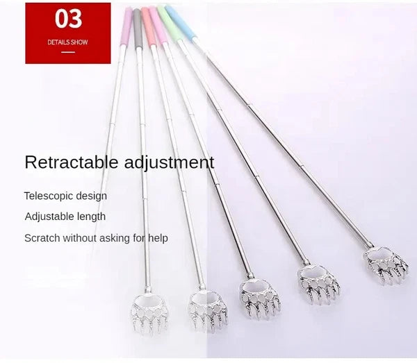 BEAR CLAW / RAKE BACK SCRATCHER Metal Extending Massager Telescopic Portable UK