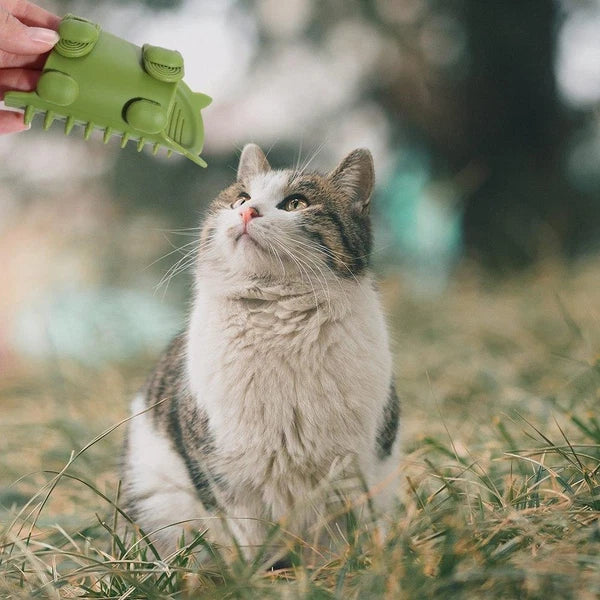 Silicone Cat Scratching Rubbing Brush Cat Scratcher Massager  Grooming Table