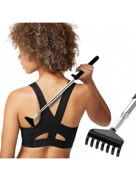 BEAR CLAW RAKE BACK SCRATCHER Metal Extending Massager Telescopic Portable UK