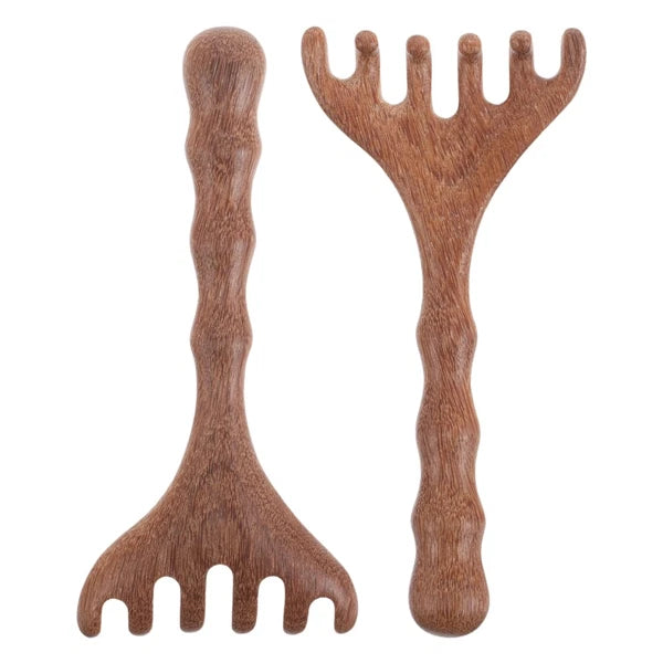 8 pcs Wooden Head Massager Comb Wide Tooth Gua Sha Tool Wood Hair Scratcher