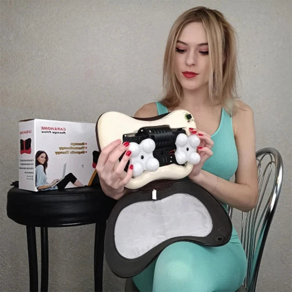 Head Massager Car Home Cervical Shiatsu Massage Neck Back Waist Body Pillow