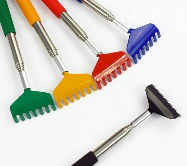 2 PC Extendable Stainless Steel Telescoping Back Scratcher Massager Extends 27"