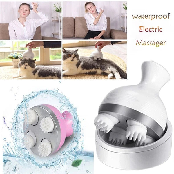 Electric Head Massager Head Body Relax Stress Relief Head Scratcher Scalp