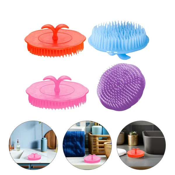 4 Pcs Shampoo Brush Scratcher for Dandruff Hair Scalp Massager