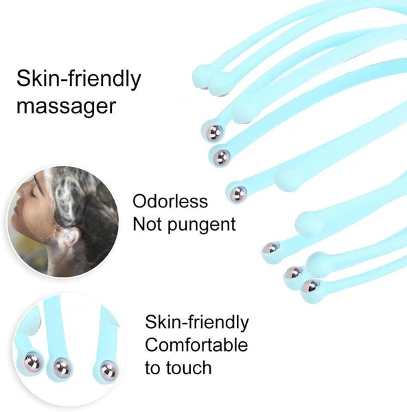 Head Massager Scratcher Neck Massage Scalp Relax Calm Stress Relief Octopus
