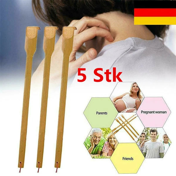 1/5pcs bamboo back scratcher telescopic scratching hand claws scratching aid back massage-