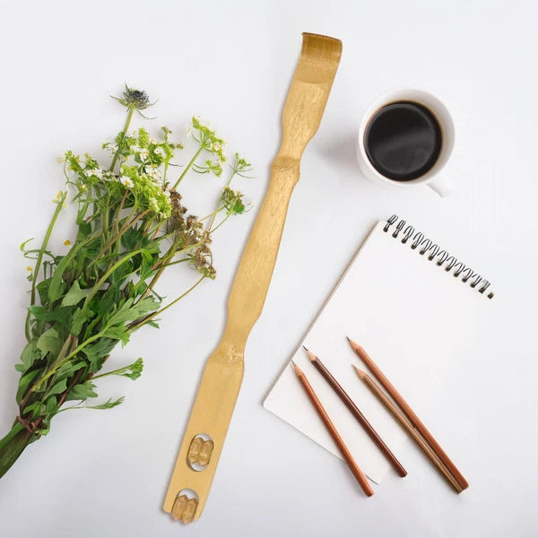 Bamboo Backscatcher with Massage Roller Handle + Shoe Horn Bamboo Minnesota