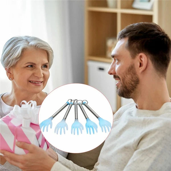 Backscratcher Finger-Like Extendable Massage Stick Telescoping Back Scratcher