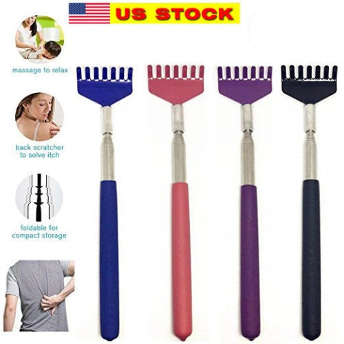 Extendable Stainless Steel Telescoping Back Scratcher Massager Extends 22"