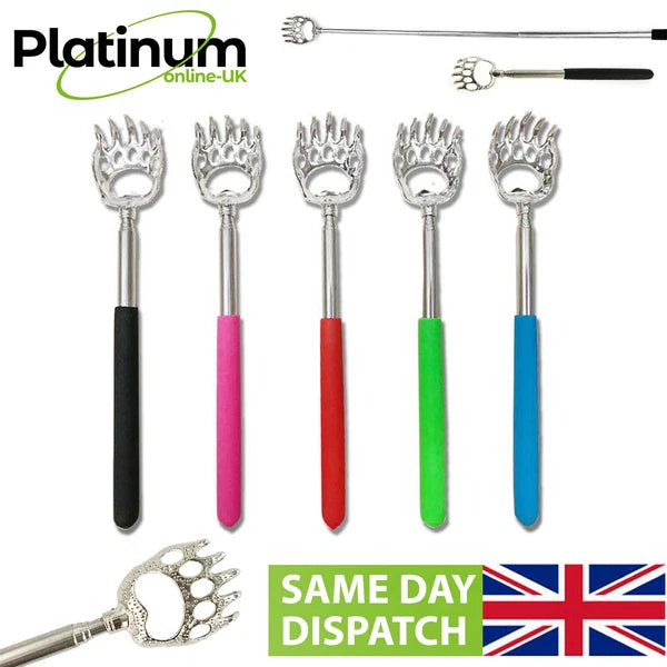 BEAR CLAW BACK SCRATCHER METAL EXTENDING EXTENDABLE MASSAGER PORTABLE TELESCOPIC