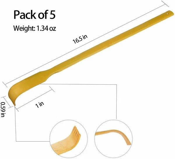 5* Bamboo Back Scratcher Wood Back Scratching Massager Body Massage Tool UK