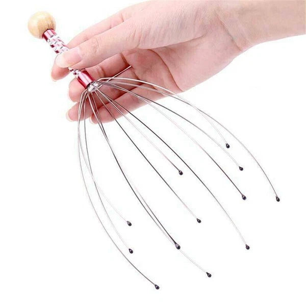1-3 X Massager Head Scratcher Scalp Octopus Therapeutic Head for Deep Relaxation
