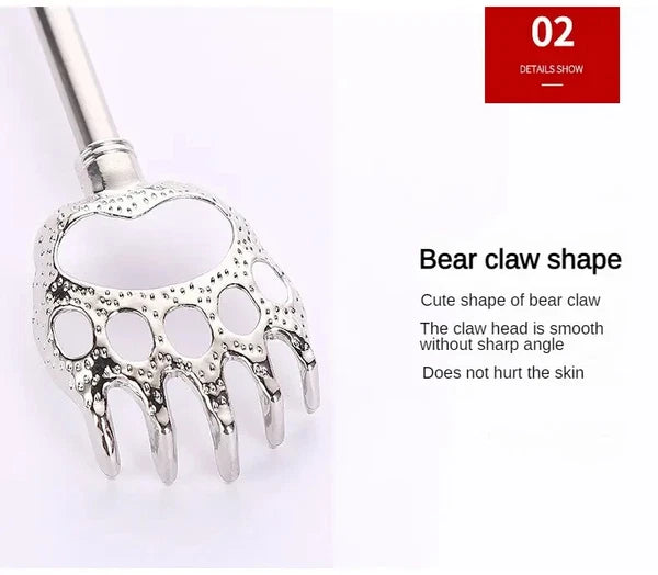 BEAR CLAW / RAKE BACK SCRATCHER Metal Extending Massager Telescopic Portable UK